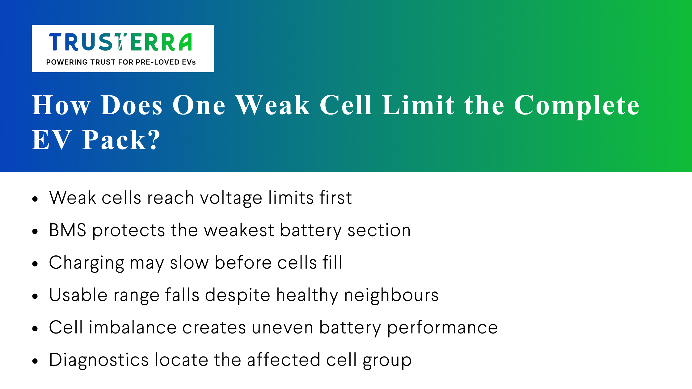 TrusTerra explains how weak cells affect EV packs