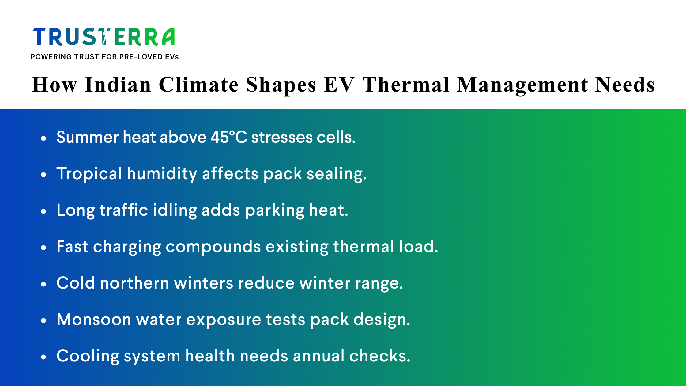 India climate effects on EV battery thermal management